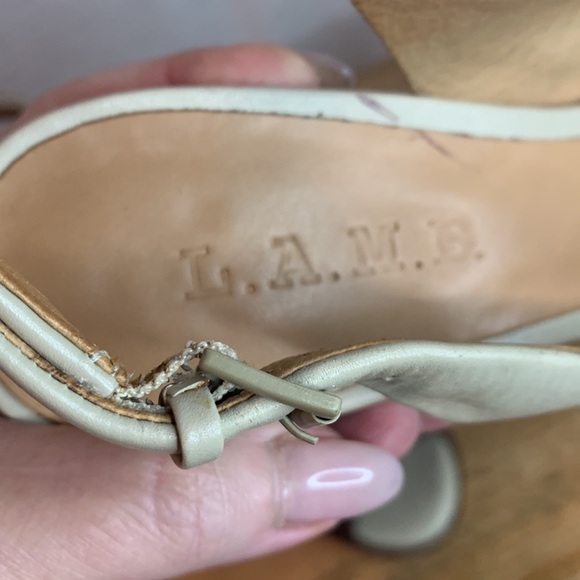 LAMB Brown and cream platform sandals - Picture 2 of 9